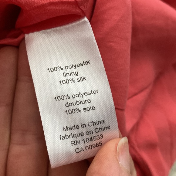 Nanette Lepore Silk Dress Button Front Coral Medium - Picture 12 of 15